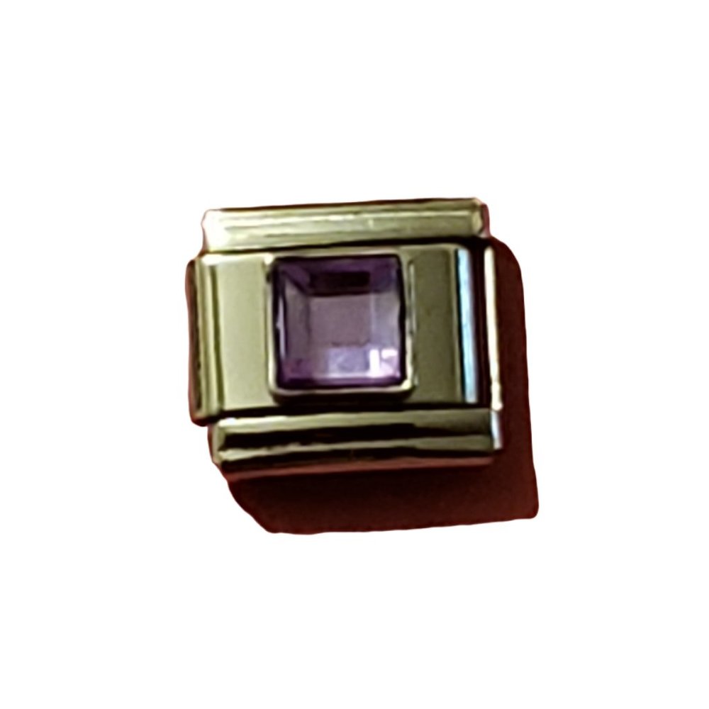 June Square 9mm charm for Italian Charm Bracelet